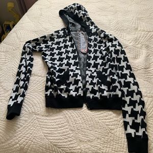 LAMB herringbone zipped hoodie. Size M